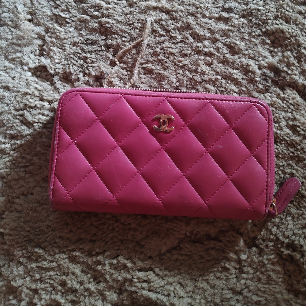 Chanel Pink Quilted Women's Wallet